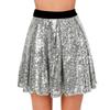 2026 Shimmering Western-style High-waist Slimming Sequins Elastic Waist Pleated Skirt Woman