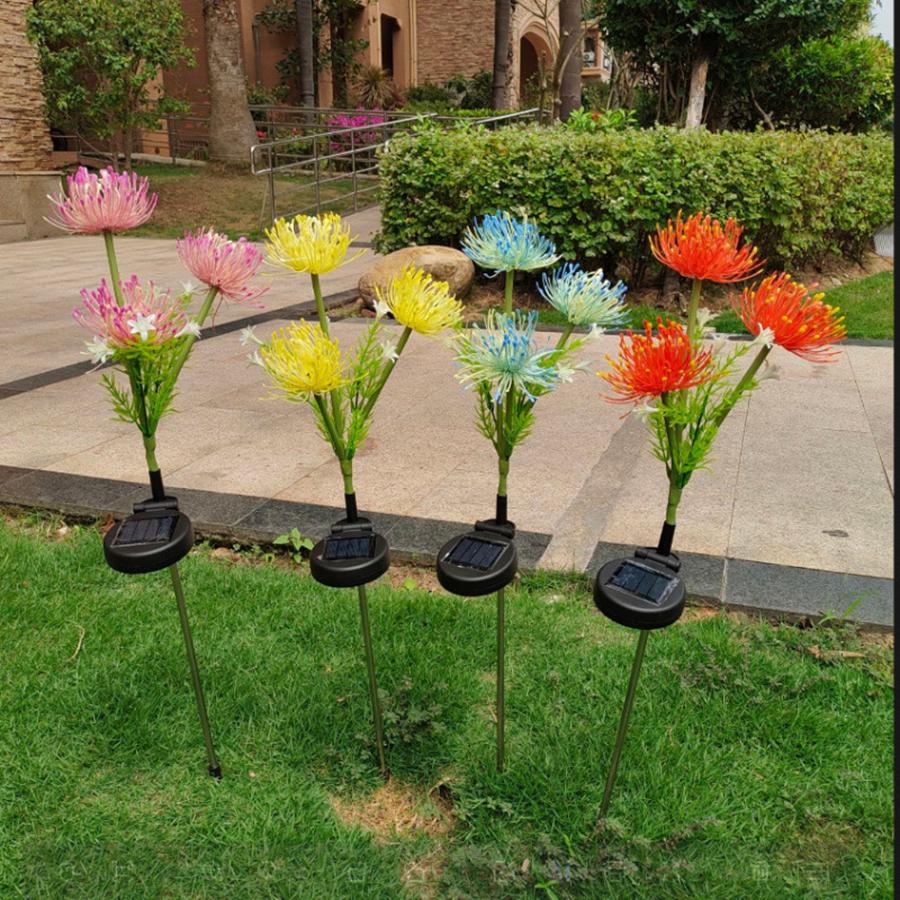 Solar Led Simulation Flower Ground Plug Light for Outdoor Courtyard Decoration Lawn Light