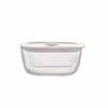 HARIO Made In Japan Heat-resistant Glass Airtight Storage Container/Corner 1200ml BUONO Kitchen KSTM-120-TW Clear
