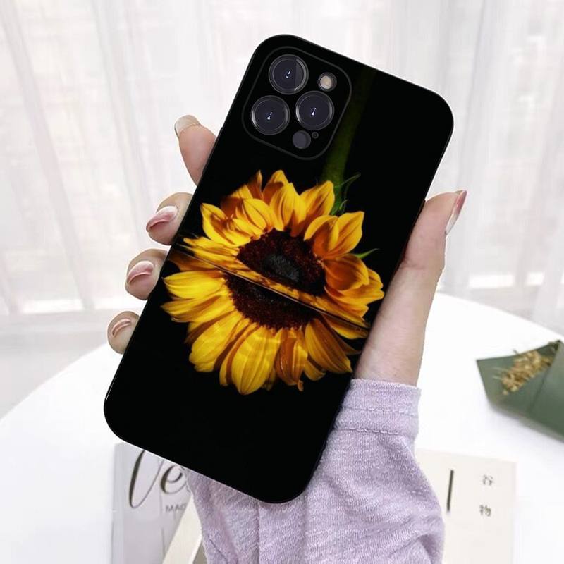 Clear Sunflower Phone Case Silicone Soft For iphone 14 13 12 11 Pro Mini XS MAX 8 7 6 Plus X 2020 XR Shell