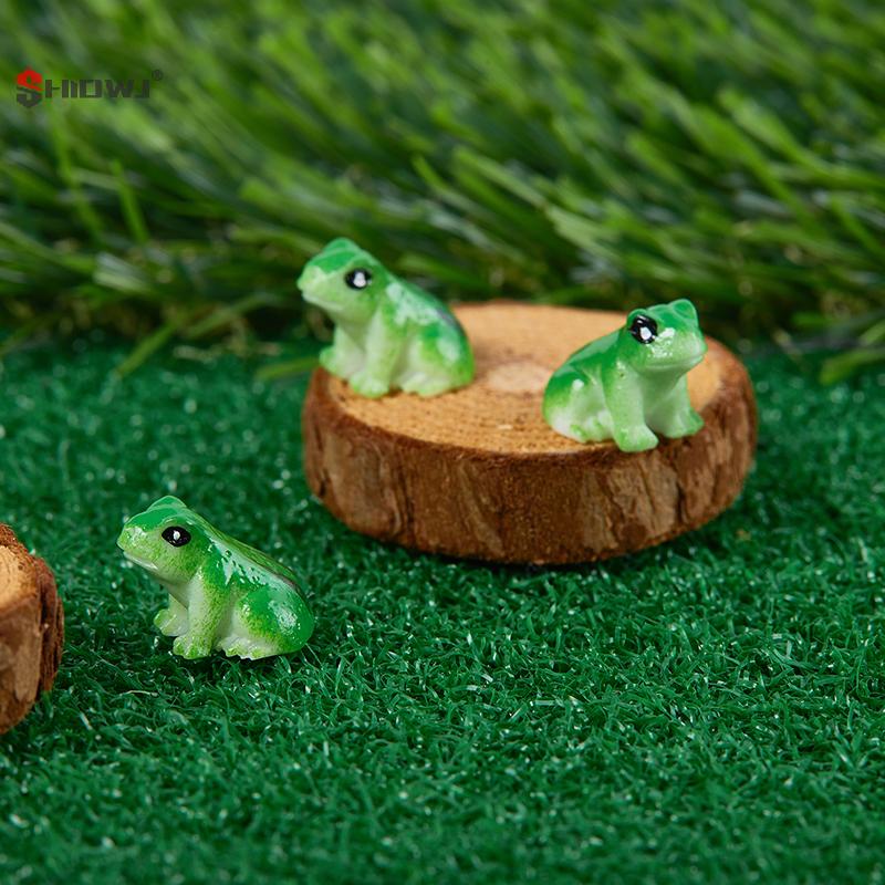 5/10Pcs Resin Mini Frogs Miniatures Tiny Figurines Fairy Garden Ornament Micro Landscape Resin Crafts DIY Craft Decoration