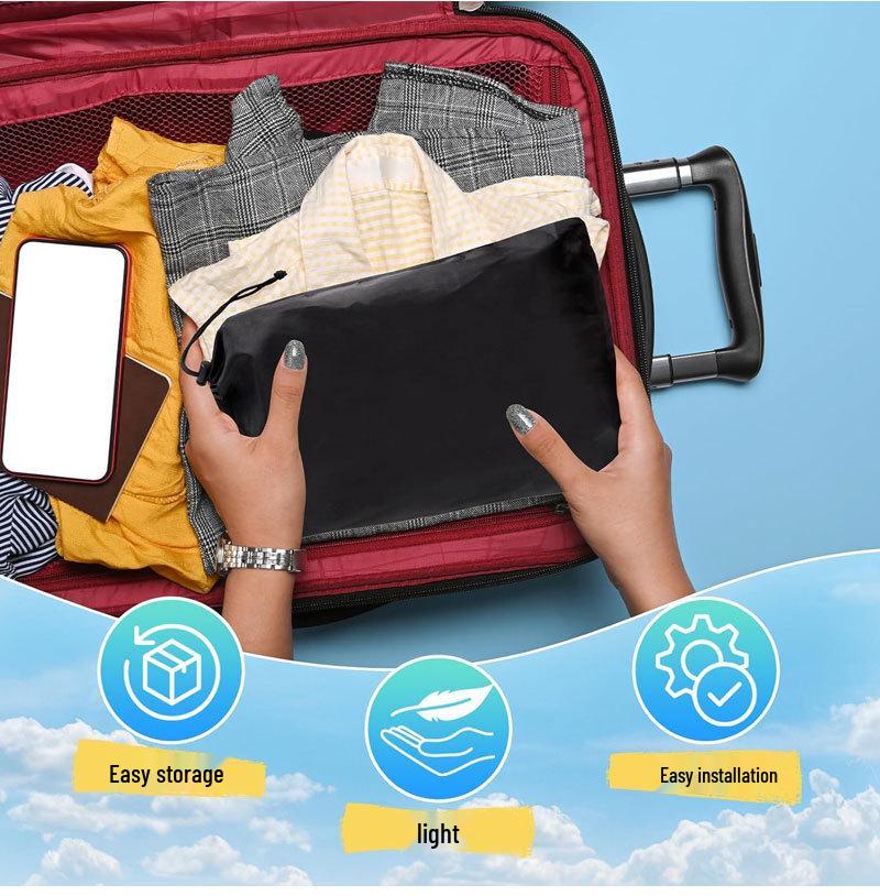 Bärbar hängande fotstödshängmatta för flygplan, tåg och bilresor