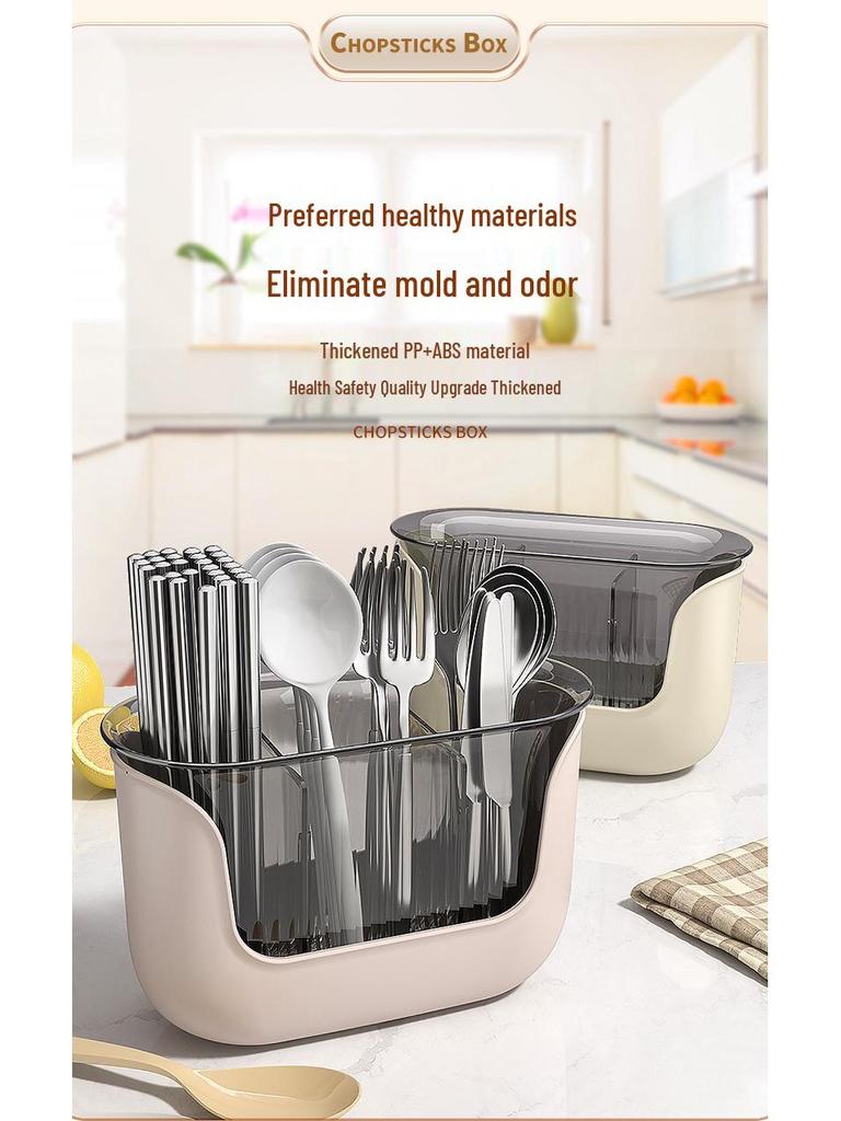 2024 Multifunctional Large Capacity Chopstick Holder - Quick Drain, Divided Storage