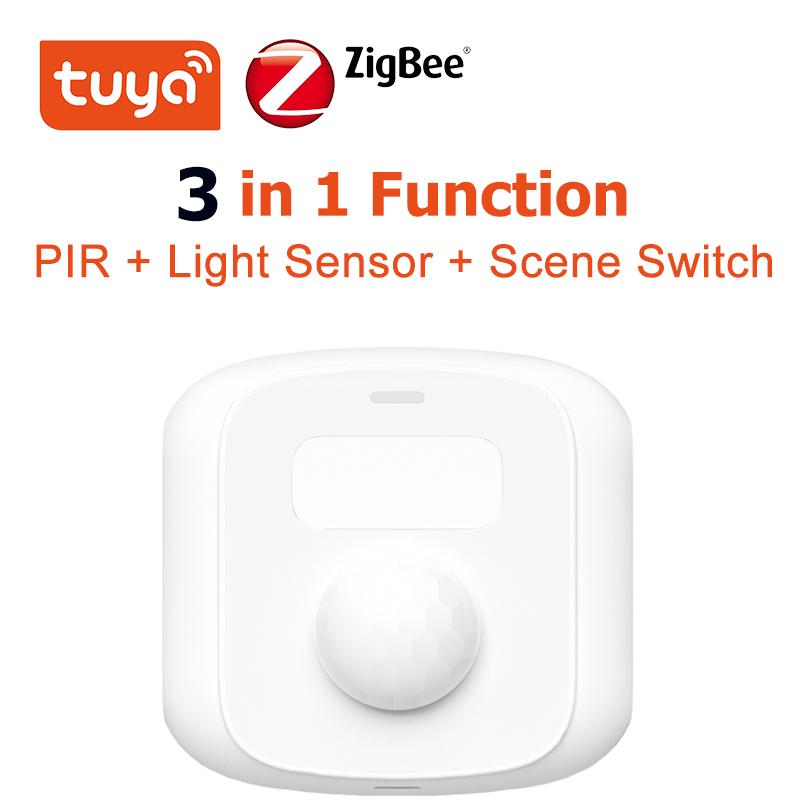 Tuya Zigbee 3.0 Wifi PIR Light Sensor Scene Button Human Motion Sensor Smart Home Remote Control Detector Security Alarm System