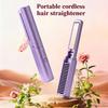 Electric Hair Straightening Comb Curling Brush Multi Use Heated Styling Tool For Home Beauty Routine