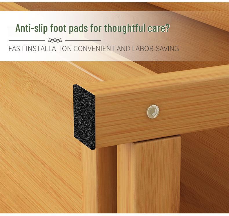 Economical Bamboo Shoe Rack for Home Entrance, Stylish Multi-layer Indoor Storage Cabinet