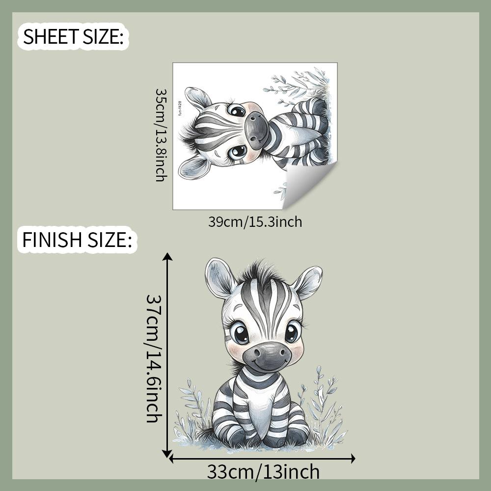 

Милая маленькая зебра Спальня Гостиная Прихожая Домашний фон Украшение Наклейки на стену