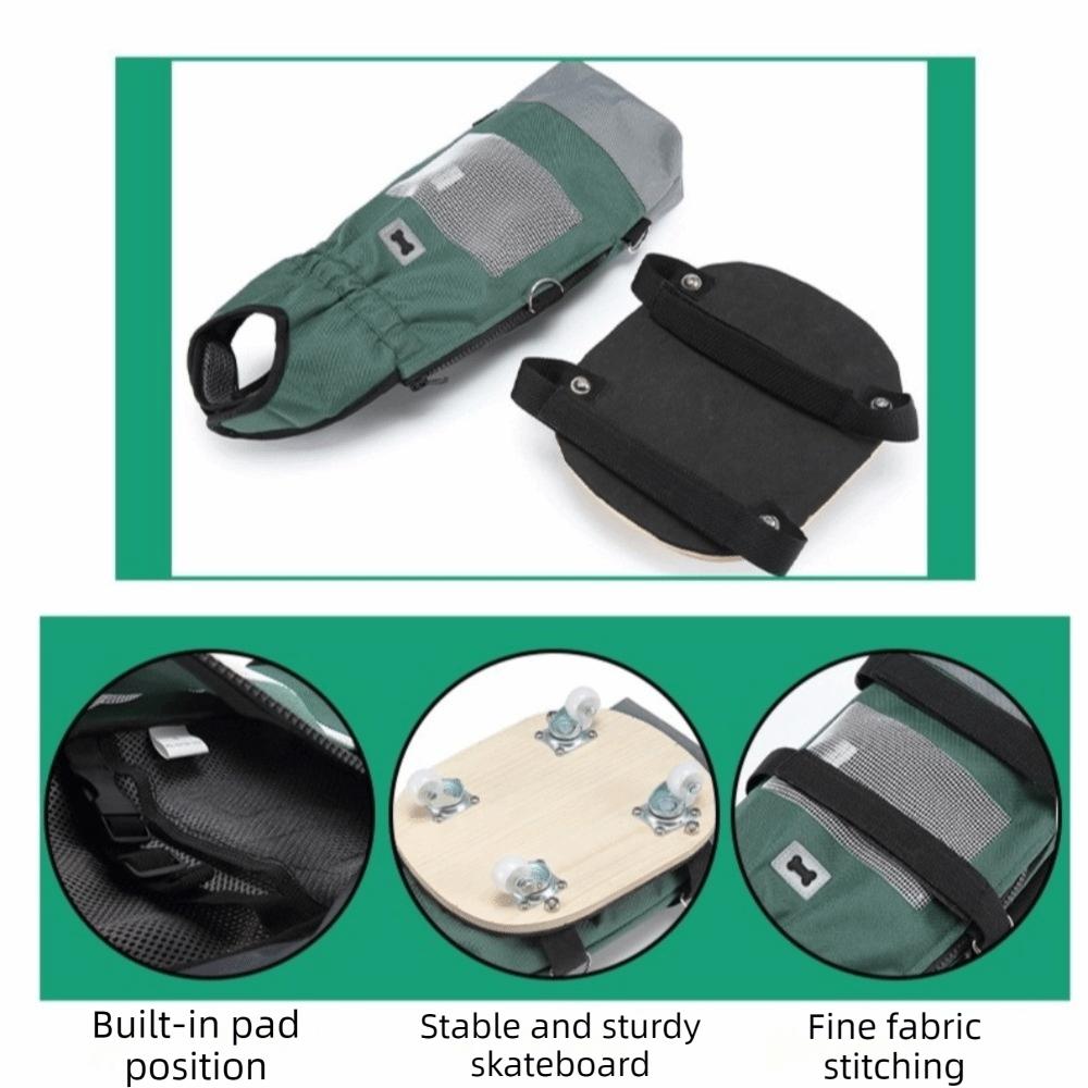 Adjustable Strap Disabled Dog Scooter Wear-Resistant Dog Wheelchair  Elderly Pet