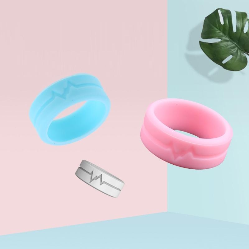 Silikonový kroužek svítící ve tmě Dámský snubní prsten pro přežití v přírodě Světelný kroužek Trendové šperky pro ženy muže