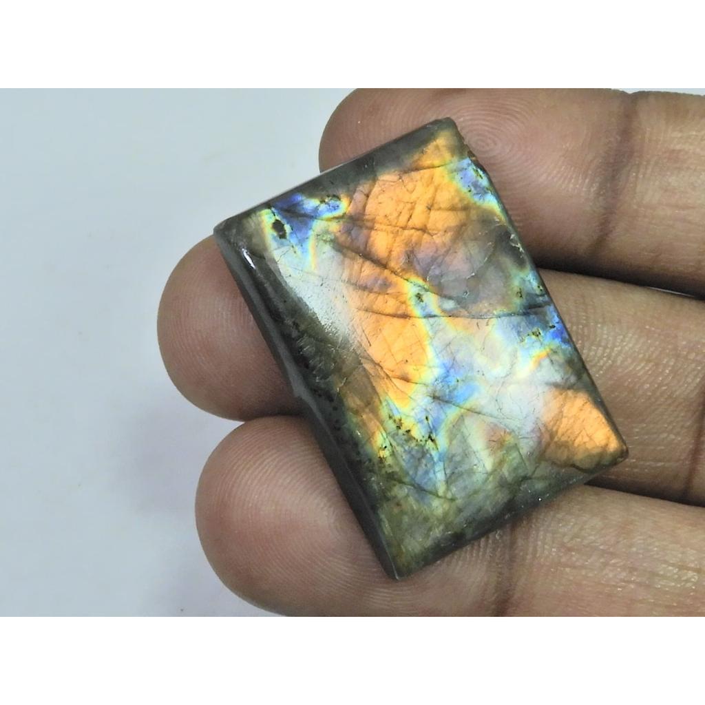 26X34X07MM Natural Purple Labradorite Spectrolite Octagon Loose Gemstone D-396