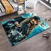 Pirate-Themed Carpet with Sword1Braided Hair1and Ocean Background Design Suitable for Use As an Anti-slip1 For1room and Bedroom Sofas
