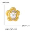 Creative Exquisite Alloy Matte Gold Pearl Flower Brooch Fashion Personality Women'S Clothing Brooch Ornament Pin