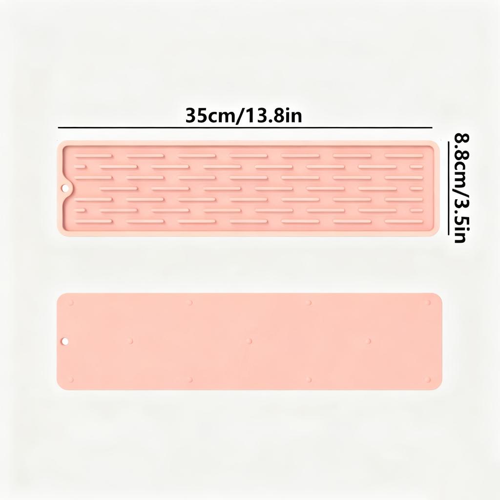 1pc Silicone Drying Mat, Soft and Durable, Kitchen Sink Countertop Mat,Non-Slip Cutting Board Mat, Heat-Resistant Insulation Pad