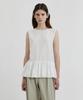 NOTIA Shirring Sleeveless Blouse Top - Ivory