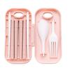Cutlery Set Creative Reusable PP Portable Students Cutlery Set Outdoor
