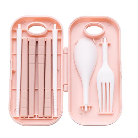 Cutlery Set Creative Reusable PP Portable Students Cutlery Set Outdoor