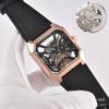 BR Skeleton Automatic Mechanical Watch for Men, Luxury Hollow-Out Dial, High Quality Stainless Steel Wristwatch