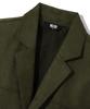Trillion Suede Elbow Patch 3-Button Blazer Jacket [Khaki]