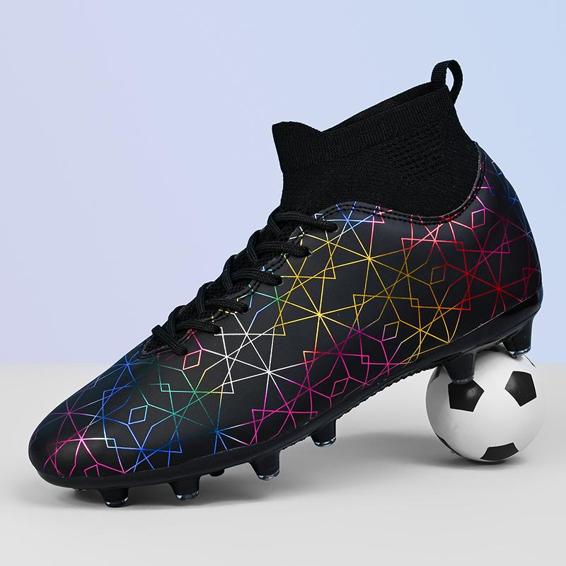 Men's Soccer Shoes  Non-Slip AG/TF Soccer Cleats Ankle Boots Unisex Large Size Ultralight Football Boots Boys Sneakers
