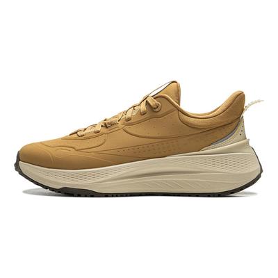 Li Ning SOFT PLUS SHIELD Slip Resistant Abrasion Resistant Low Top Casual Shoes Men's Khaki AGLU229-2