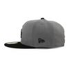 New Era Los Angeles Dodgers 59FIFTY MLB 2T Team-Basic Fitted Cap, Gray/Black, Size 7-1/4 (Approx. 57.7cm), 5950 (Imported)