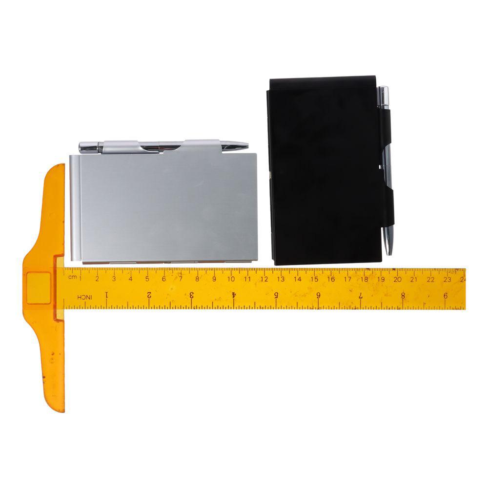 Aluminum Pocket Notebook Portable Travel Notepad with Pen Holder for Office Home Mini Notepad