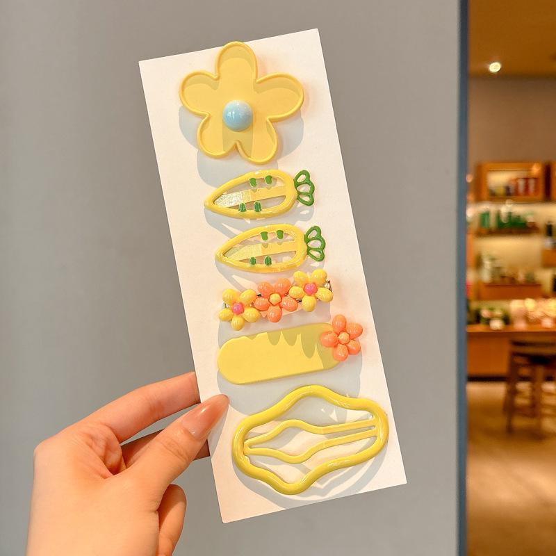 Pink 50-Piece Cute Hair Clip Set: Sweet Girly Japanese Cartoon Bangs Accessories