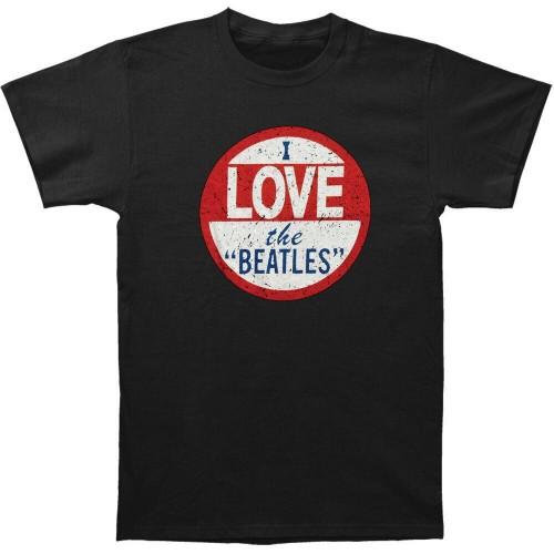 The Beatles Unisex Adult I Love T-Shirt