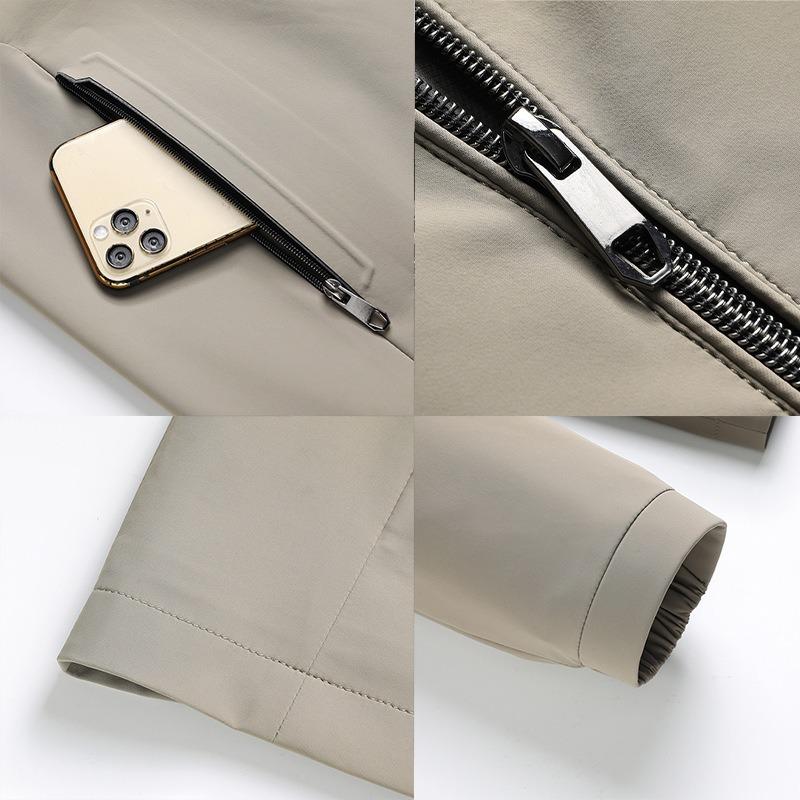 Spring and Autumn New Hooded Jacket Milk Silk Thin Casual Jacket Can Remove Hat Men's Top
