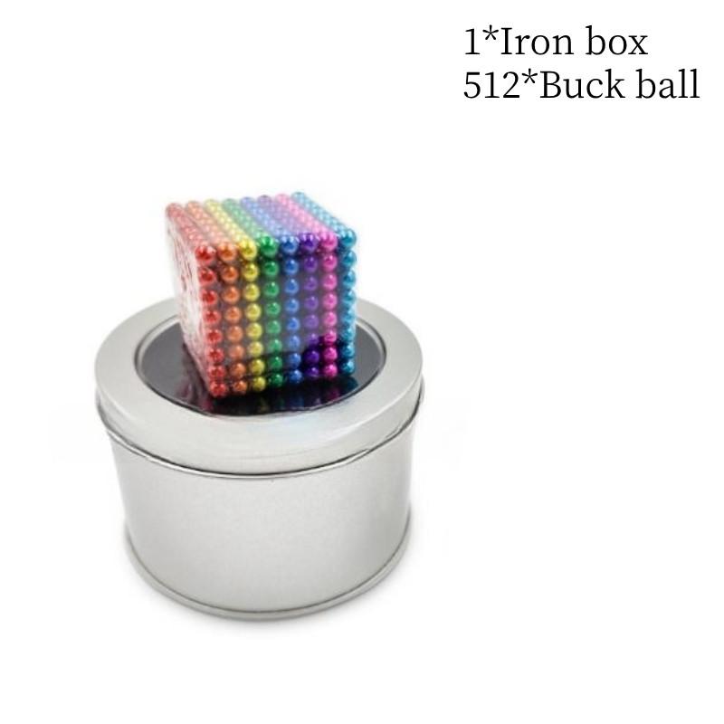 216 Boules Magnétiques Colorées 5mm Jouet Puzzle Éducatif Aimants