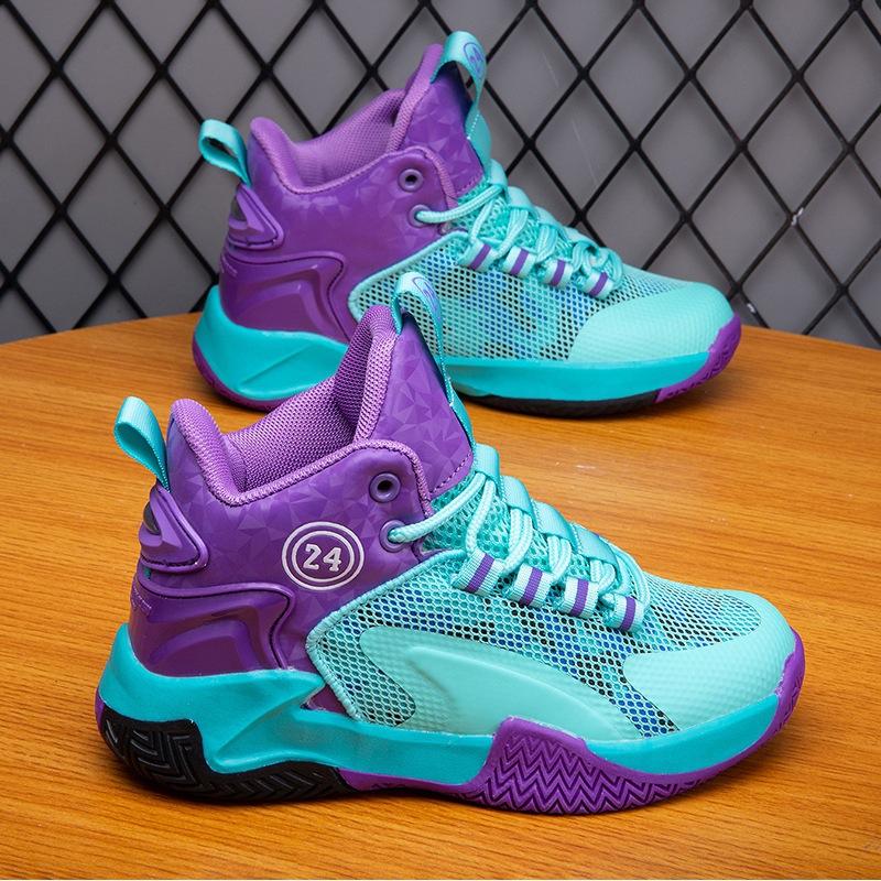 Children's Basketball Shoes 22 Spring New Children's Sports Shoes Mesh Breathable Middle and Older Children's Student Sneakers Generation