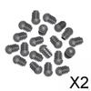 2x 20Pcs Round Tube Inserts Chair Leg for Metal Legs Multipurpose Furniture Glides End Cap