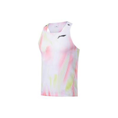 Full Print Reflective Running Quick-Dry Breathable Fitted Sleeveless Sports Top Men Tops Fluorescent-Yellow Green AAYT083-1