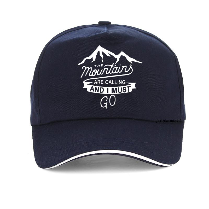 The Mountains Are Calling And I MUST GO Adjustable Snapback Hat - Printed Baseball Cap for Hill Hiking Climbing