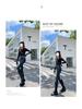 Blue-Gray Stretchy High Waist Skinny Jeans - Butt-Lifting, Tummy-Control, Leg-Lengthening, Slimming Cropped Pencil Pants for Women