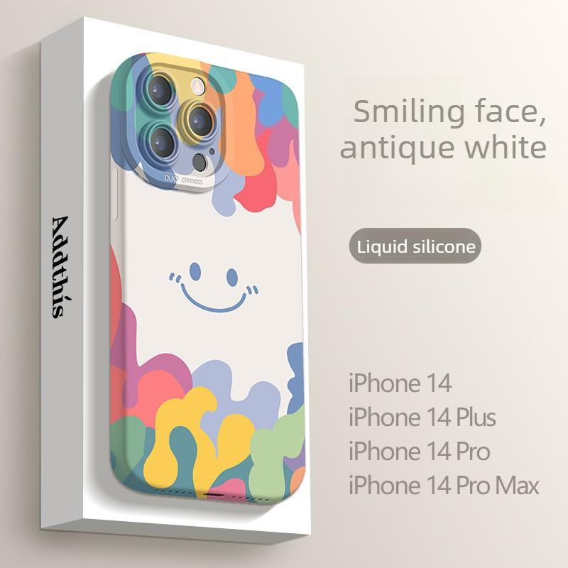 

Чехол с рисунком смайлика, совместимый с различными моделями iPhone, включая iPhone 17, iPhone 14 Plus, Мягкий чехол, Милый чехол для iPhone 12, iPhone 16 Pro и т. д. apple 17promax