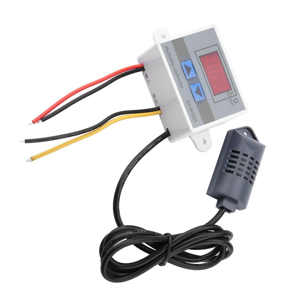 XH-W3005 Digital Hygrometer 0~99%RH LCD Display Humidity Controller Humidistat Switch Digital Control Humidity Monitor