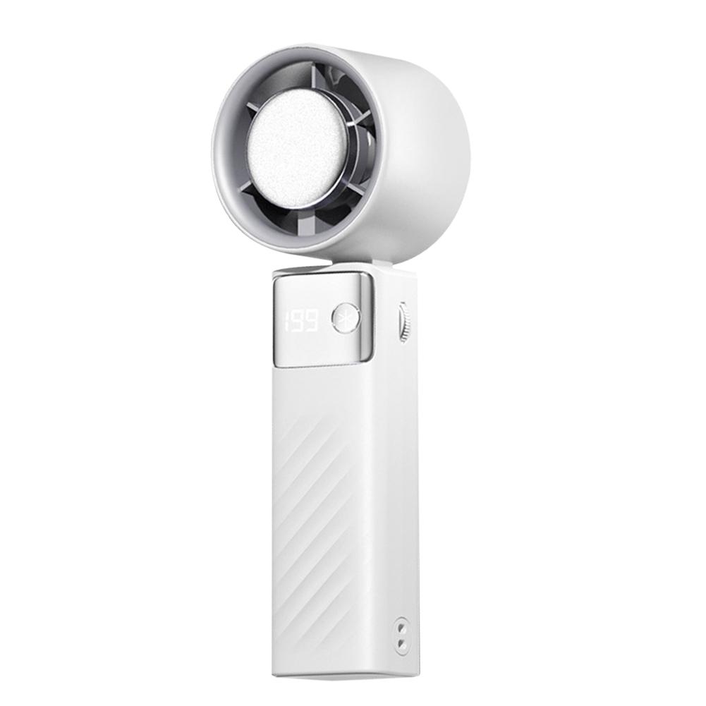 Portable Mini Folding Fan with LED Display Lightweight USB Rechargeable Personal Turbo Fan for Camping and Hiking