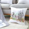 Notre Dame Cathedral French Landscape Pillow Cover European Print Cushion Waist Pillow Cover