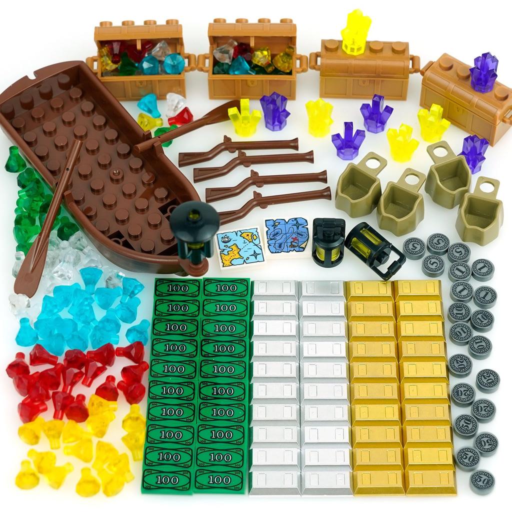 Peníze Pokladnice Banka Pirátská Loď Přátelé Město Doplňky Stavební Kostky Mapa Dolary Klenoty Drahokamy Diamanty Zlaté Pruty Mince Cihly Dílky