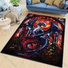 1PC Stained Glass Dragon Plants Carpet for Living Room Bedroom Sofa Home Decor Rus Non-slip Floor Mat Luxury Gift Multiple Sizes