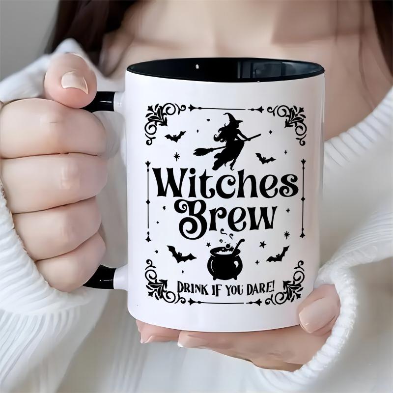 Witches Brew 11oz/330ML Ceramic Coffee Mug - Reusable, Dishwasher Safe, Perfect for Halloween & Everyday Use