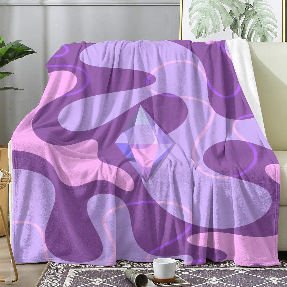 S-Sims 4 P-Plumbob Throw Soft Flannel Throw Blanket, Lightweight Breathable Summer Nap Blanket For Sofa Home Travel Cozy Decor 75X95CM