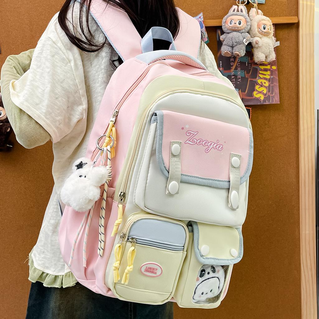 Cartable Sac à dos japonais style ins pour filles, sac à dos simple et mignon pour filles de collège, petit sac à dos frais