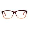Gucci Lens Letter Print Irregular Optical Frame Women's Brown
