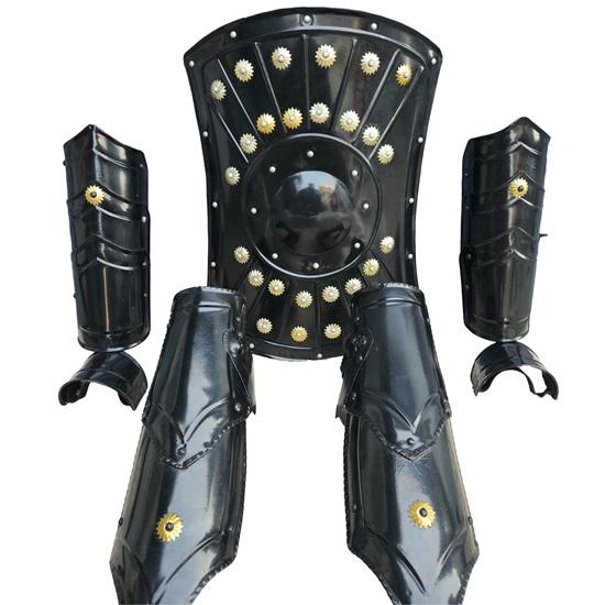 Black Heater Shield Medieval Black Shield Hand Armor Leg Armor Full Set Best Gift Collectible