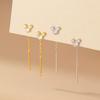Factory Dropshipping Silver Earrings Jewelry S925 Sterling Silver Tassel Chain Ear Line Minimalist Zircon Stud Earrings Women