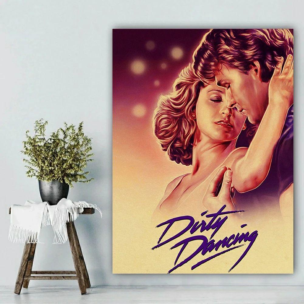 Kit cuadrado de póster de película Dirty Dancing pegatina de pared para decoración del hogar