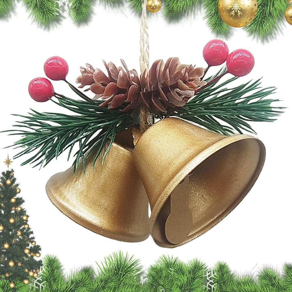 Christmas Bell Metal Jingle Tree Craft Bells Christmas Tree Hanging Pendant Ornament Christmas Decoration Supplies