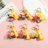 SpongeBob SquarePants Character Keychain Set - SpongeBob, Patrick, Squidward PVC Figures & Metal Rings, Bag Charm Christmas Gift